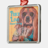 Whimsical Ruby Cavalier King Charles Ornament Aus Metall (Links)