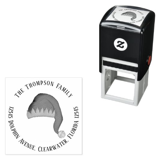 Whimsical Rücksendeadresse Elf Hat Permastempel (Beispiel)