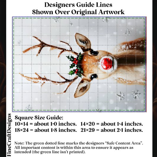 Whimsical Rudolph Reindeer Red Nose EJ1 Decoupage Seidenpapier