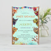 Whimsical ruft alle Party zum Geburtstag an Einladung (Stehend Vorderseite)