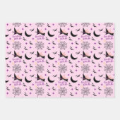 Whimsical "Run Away with Me" Halloween Hexe & Bat Geschenkpapier Set (Vorderseite 2)