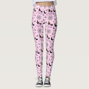 Whimsical "Run Away with Me" Halloween Hexe & Bat Leggings