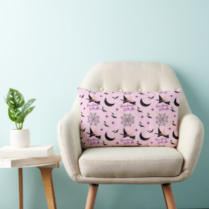 Whimsical "Run Away with Me" Halloween Hexe & Bat Lendenkissen