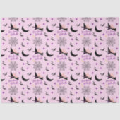 Whimsical "Run Away with Me" Halloween Hexe & Bat Seidenpapier (Vorderseite)