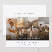 Whimsical Rustic Collage Photo Wedding Einladung (Vorne/Hinten)