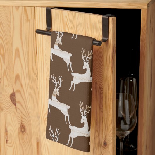 Whimsical Rustic Deer Kitchen Handtücher (Drittel gefaltet)