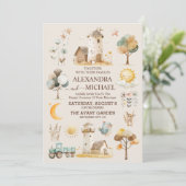 Whimsical Rustic Farm Wedding Einladung (Stehend Vorderseite)