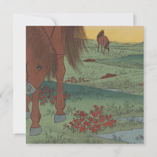 Whimsical Rustic Horse Save the Date (Rückseite)
