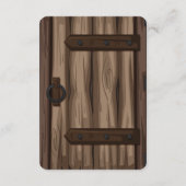 Whimsical Rustic Storybook Baby Dusche Begleitkarte (Rückseite)