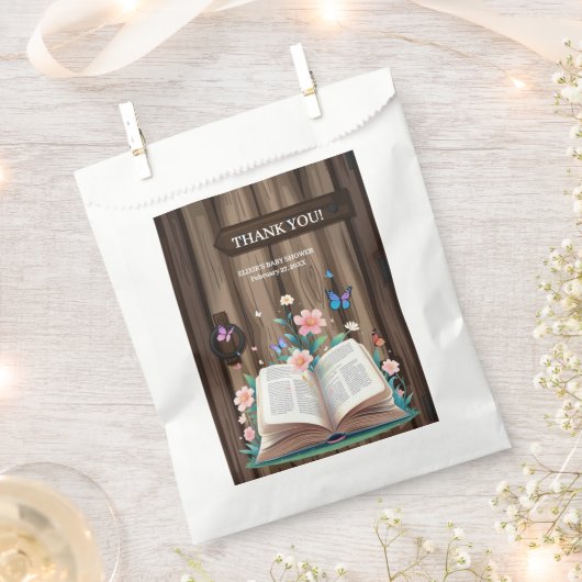 Whimsical Rustic Storybook Baby Dusche Geschenktütchen (Ausgeschnitten)