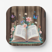 Whimsical Rustic Storybook Baby Dusche Pappteller (Vorderseite)