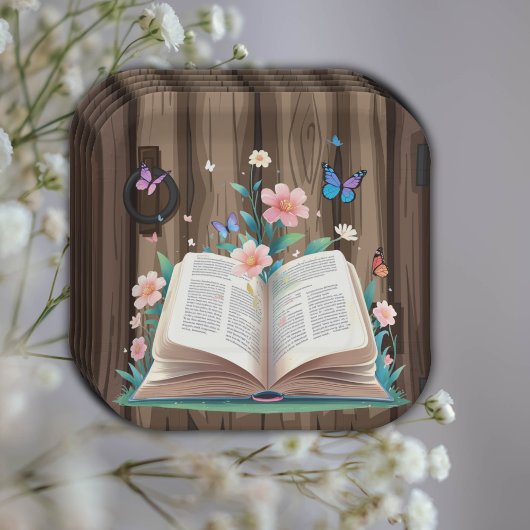 Whimsical Rustic Storybook Baby Dusche Pappteller