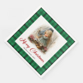 Whimsical Rustic Weihnachtsszene Individuelle Serv Serviette (Ecke)