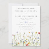 Whimsical Rustic Wildblume Wedding Einladung (Vorderseite)