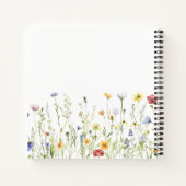 Whimsical Rustic Wildblume Wedding Guest Book Notizblock (Rückseite)