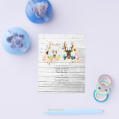 Whimsical Rustic Woodland Forest Deer Wedding Flyer (Einzeln)