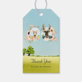 Whimsical Rustic Woodland Forest Deer Wedding Geschenkanhänger