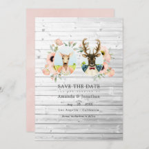 Whimsical Rustic Woodland Forest Deer Wedding
