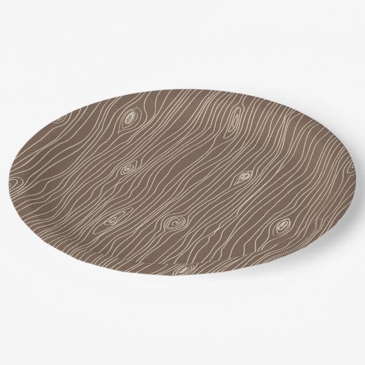 Whimsical Rustic Woodland Forest Pappteller (Schrägansicht)