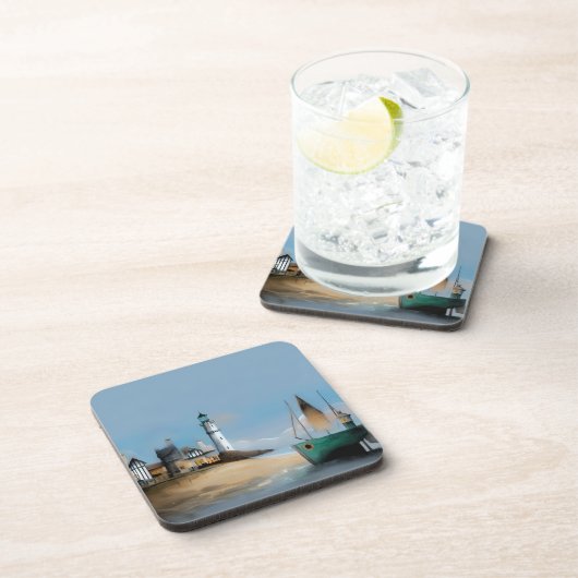 Whimsical sacapes 3 - harter Kunststoff - Unterset Getränkeuntersetzer (Rechte Seite)