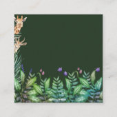 Whimsical Safari Animal Baby Dusche Windelwanne Begleitkarte (Rückseite)