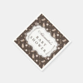 Whimsical Safari Animals Neutral Baby Shower Serviette (Ecke)