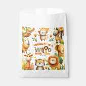 Whimsical Safari Animals WILD ONE 1st Birthday Geschenktütchen (Vorderseite)