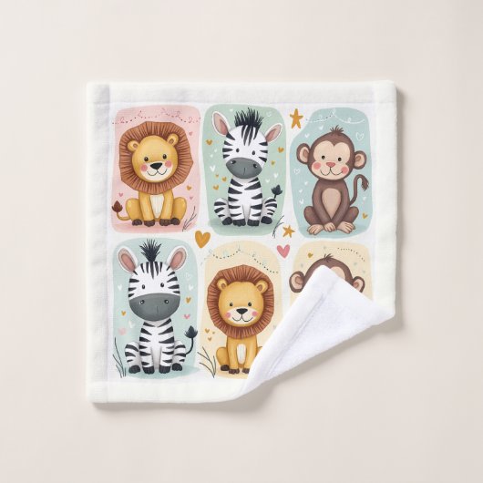 Whimsical Safari Waschlappen (Waschlappen)