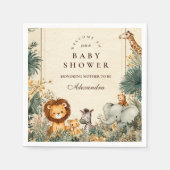 Whimsical Safari Welcome Baby Shower Serviette (Vorderseite)
