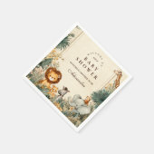 Whimsical Safari Welcome Baby Shower Serviette (Ecke)