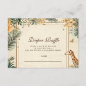 Whimsical Safari Welcome Diapper Raffle Begleitkarte (Vorderseite)