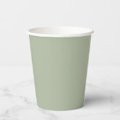 Whimsical Sage Green Baby Dusche Pappbecher (Rückseite)