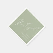 Whimsical Sage Green Es ist eine Mädchen-Baby-Dusc Serviette (Ecke)