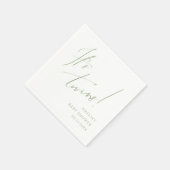 Whimsical Sage Green Es ist Twins Dusche Napkins Serviette (Ecke)