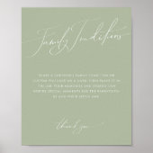 Whimsical Sage Green Family Traditionen signieren Poster (Vorne)