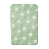Whimsical Sage Green Floral Retro, fröhlich Badematte (Vorderseite Vertikal)