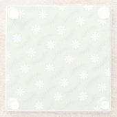 Whimsical Sage Green Floral Retro, fröhlich Glasuntersetzer (Rückseite)