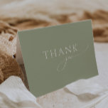 Whimsical Sage Green Folded Baby Dusche Dankeskarte<br><div class="desc">Die neue Babydusche mit der kleinen, grünen Salbei-Dusche ist perfekt für Ihre einfache, moderne Boho-Feier zu jeder Jahreszeit! Die Karte ist elegant und elegant kalligraphisch, elegant und minimalistisch gestaltet. Ideal für Mädchen und Jungen. Außerdem ist es bearbeitbar, sodass Sie Ihre eigene klassische, skurrile Touch hinzufügen können, um Ihr einzigartiges, wirklich...</div>