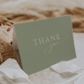 Whimsical Sage Green Folded Baby Dusche Dankeskarte