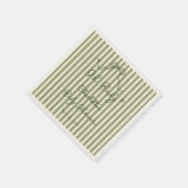 Whimsical Sage Green Gender Neutral Baby Shower Serviette (Ecke)