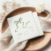 Whimsical Sage Green Wedding Napkin Serviette