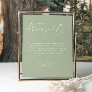 Whimsical Sage Green wie groß ist Mami Bauch Poster