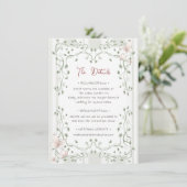 Whimsical Sage Greenery Hochzeit Begleitkarte (Stehend Vorderseite)