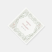 Whimsical Sage Grün Gartenhochzeit Serviette (Ecke)