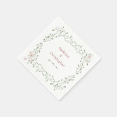 Whimsical Sage Grüne Gartenhochzeit Serviette (Ecke)