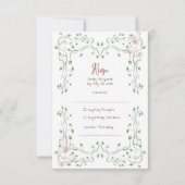Whimsical Sage Grüne Hochzeit RSVP Karte (Vorderseite)