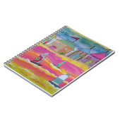 Whimsical Sailboats and Beach Huts Notizblock (Linke Seite)