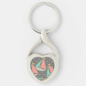 Whimsical Sailboats Metal Schlüsselanhänger (Vorderseite)