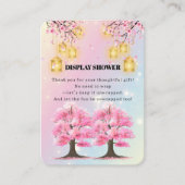Whimsical Sakura Cherry Blossom Tree Baby Dusche Begleitkarte (Vorderseite)