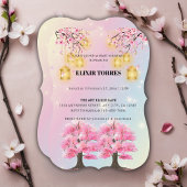 Whimsical Sakura Cherry Blossom Tree Baby Dusche Einladung